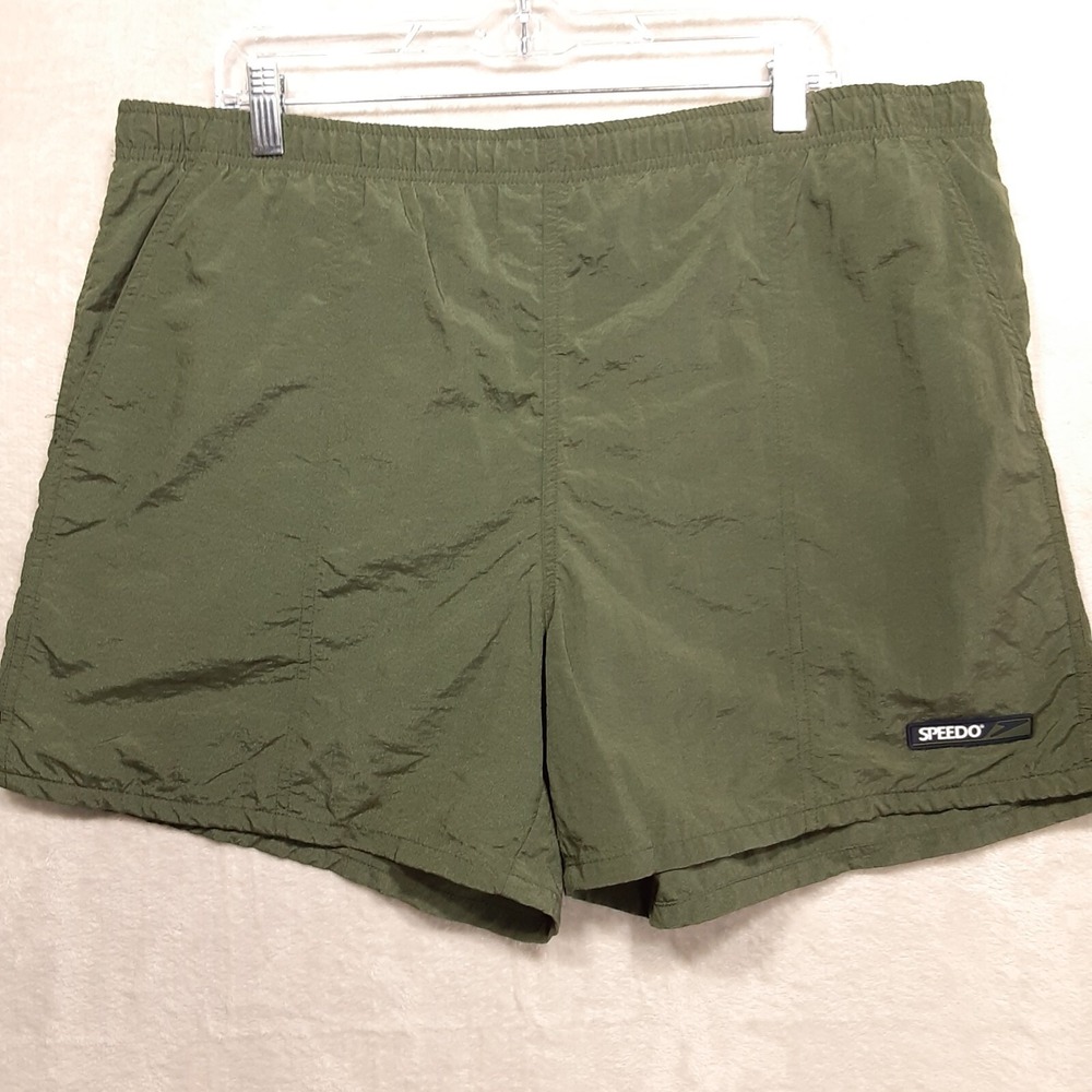 Speedo Womans Green Swimming Trunks Sz.Small-Oversized/Mesh Lining/Drawstring